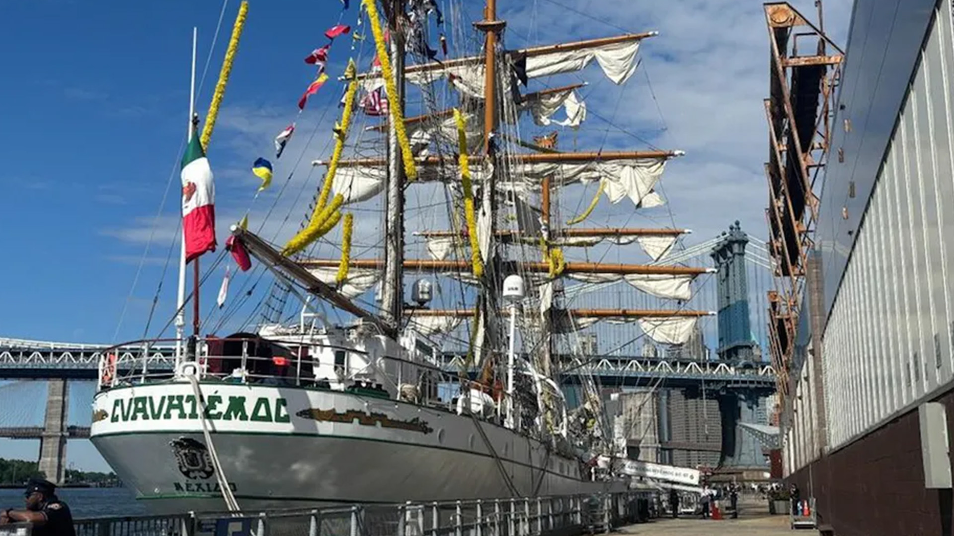 El buque Cuauhtémoc vuelve al mar y zarpa de Estados Unidos en su regreso a México