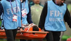 Mateo Levy sufrió un golpe en la cabeza con un defensa marroquíe y sale en camilla de México contra Marrueco en el Mundial Sub 20