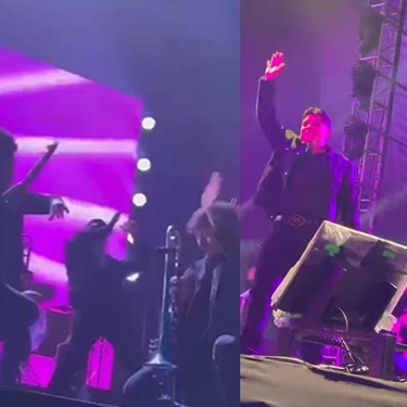 A pesar de la lluvia, el público abarrotó el teatro del pueblo para disfrutar de Lupillo Rivera, quien sorprendió al bailar “El sapito” durante su presentación