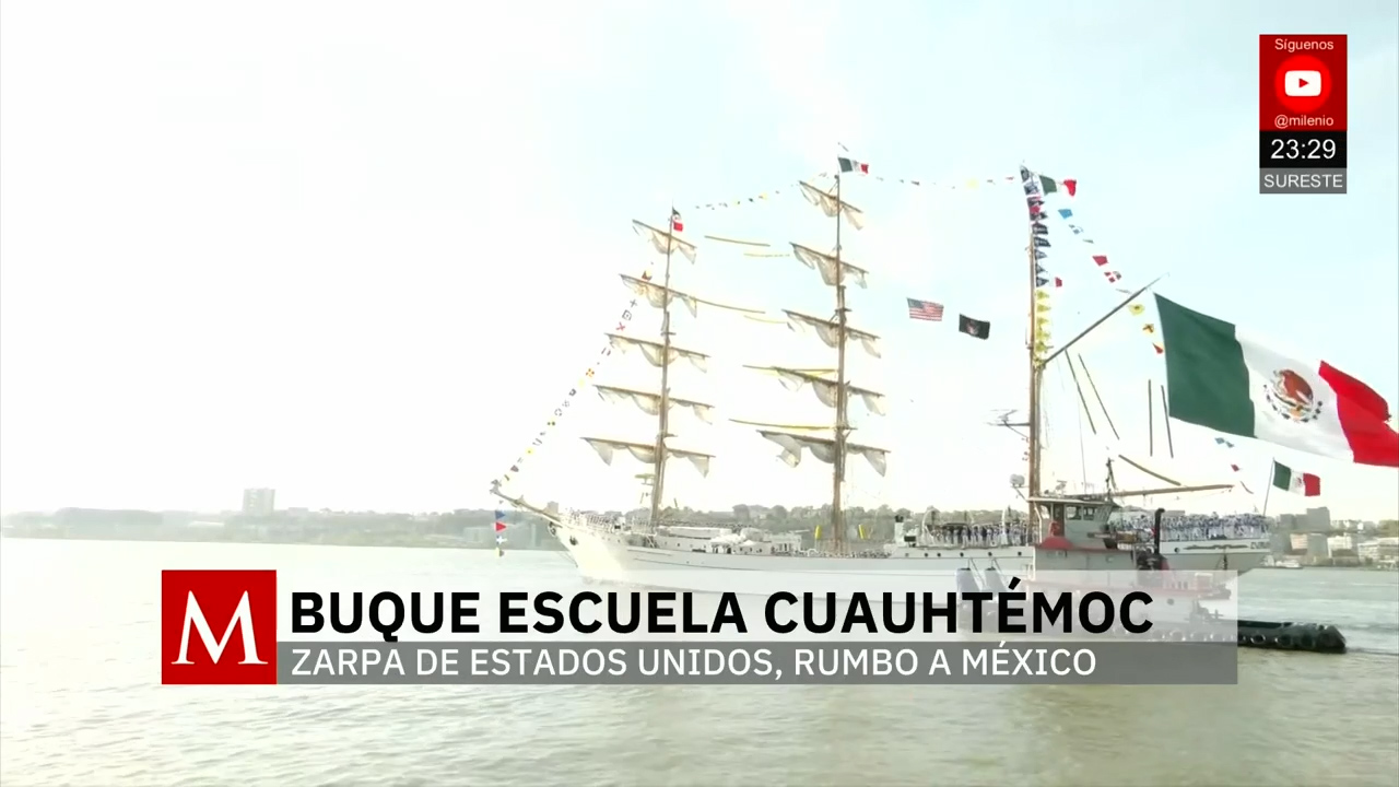 A 141 días del accidente del buque Cuauhtémoc en Nueva York, México recuerda a sus marinos caídos