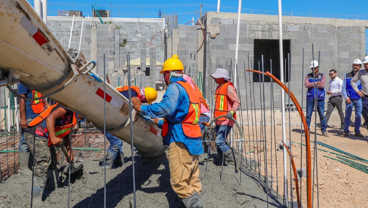Construcción de casas en Tamaulipas.