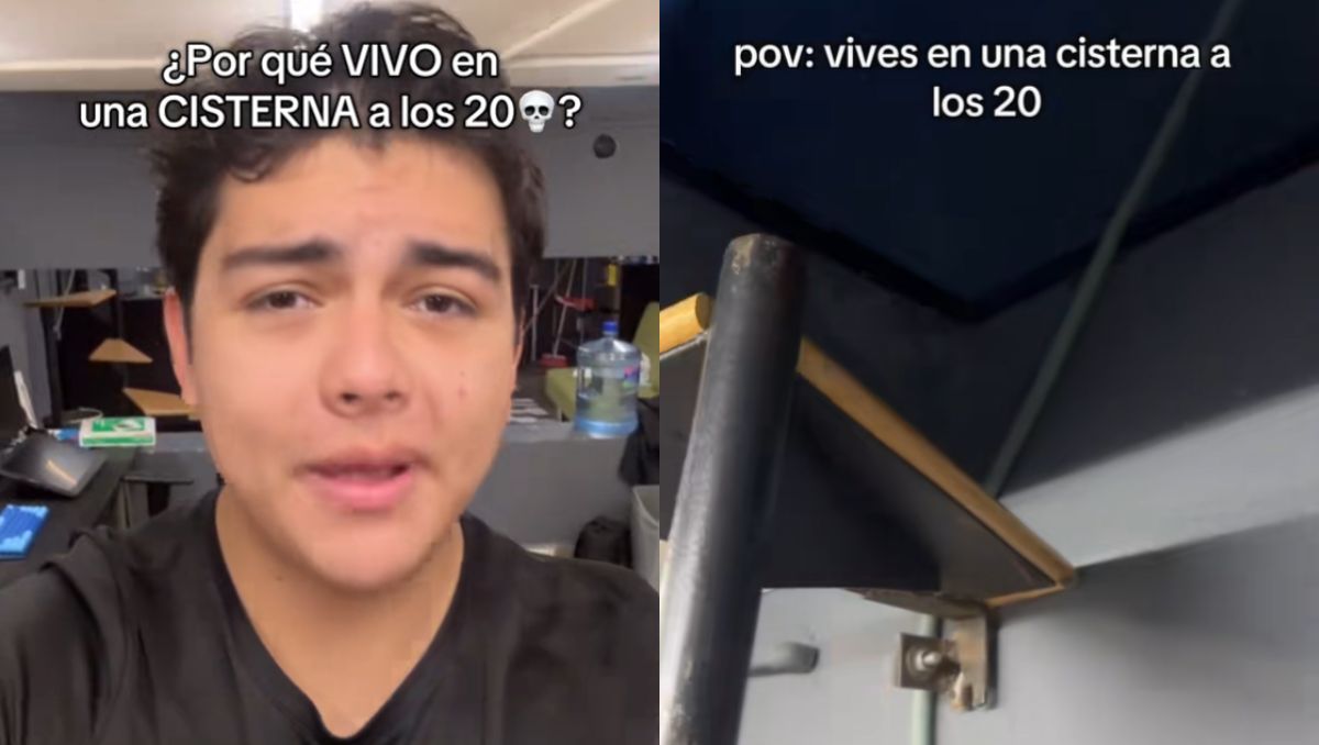 Estudiante vive en una cisterna en CdMx y se vuelve viral en TikTok