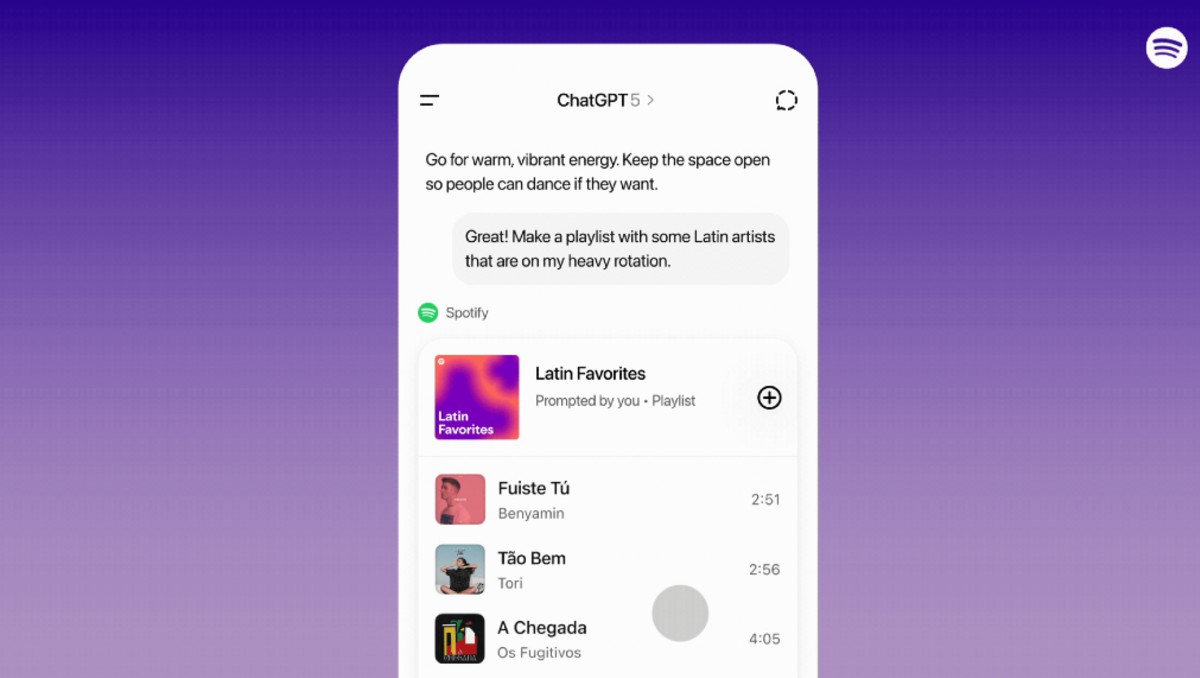 Integra Spotify en ChatGPT y recibe recomendaciones de música y podcasts