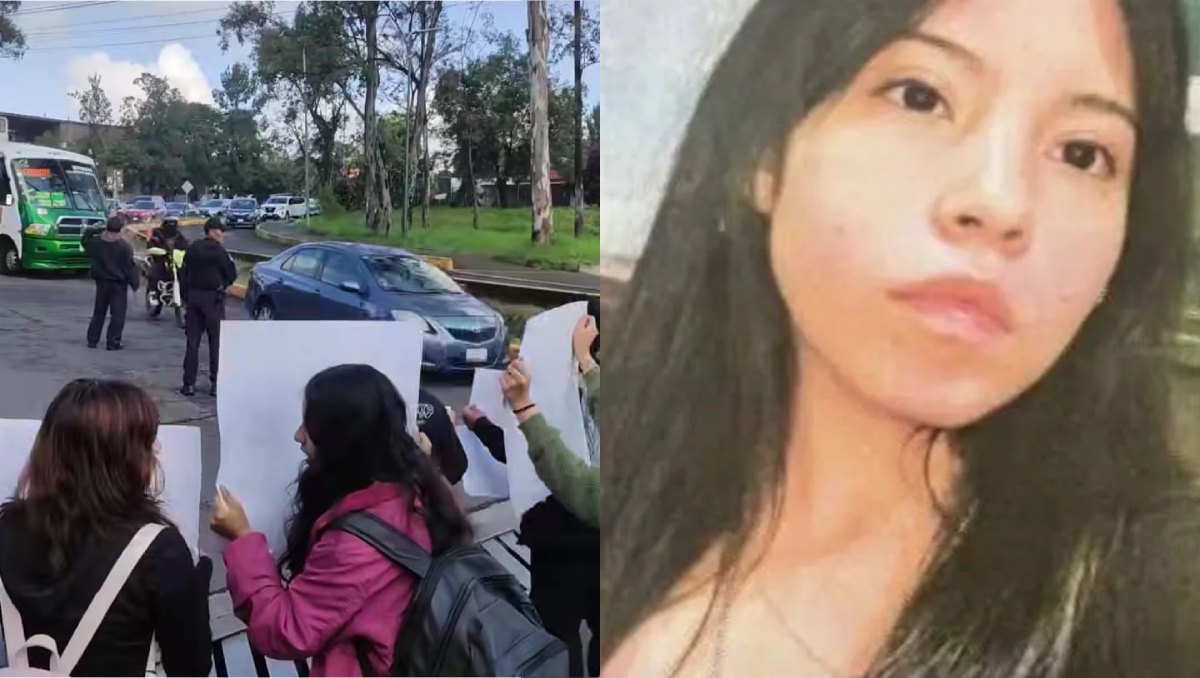 Bloqueo de estudiantes por desaparición de Kimberly Moya. Foto: (Especial)