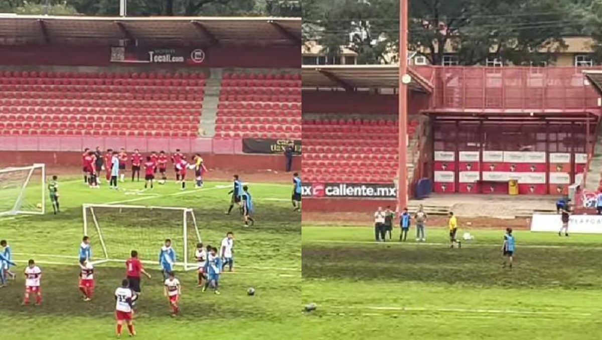 El Estadio Tlahuicole quedó en malas condiciones previo al juego entre Coyotes de Tlaxcala y la Jaiba Brava.