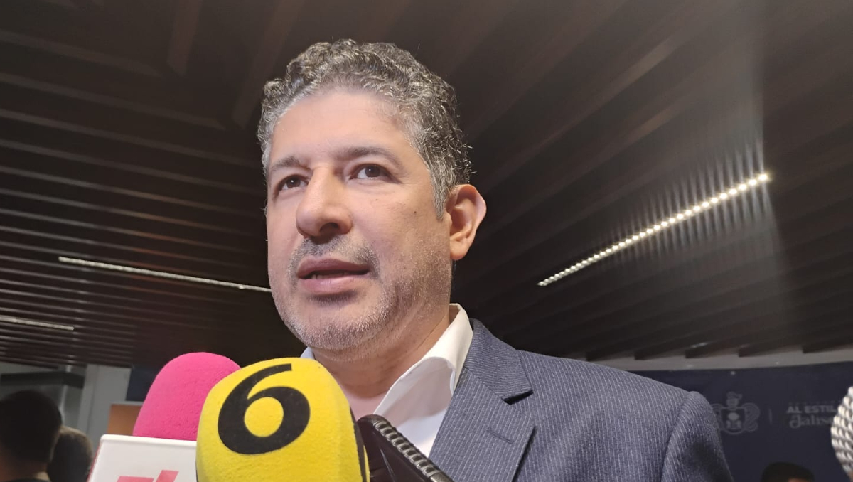 Juan Carlos Flores Miramontes, secretario de educación en Jalisco, informó sobre el regreso de las escuelas a tiempo completo (Foto: Fátima Briceño)
