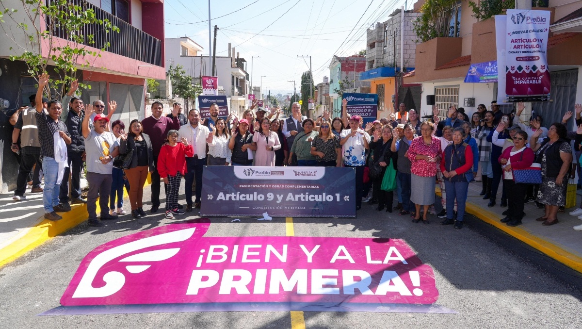Pavimentan calle en Puebla: beneficiará a más de 11 mil habitantes | Especial