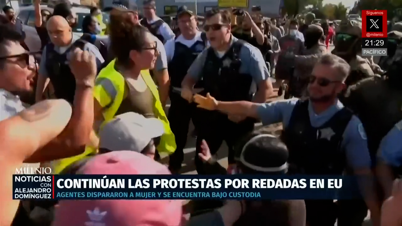 Protestas en EU tras redadas; mujer herida queda bajo custodia de Inmigración