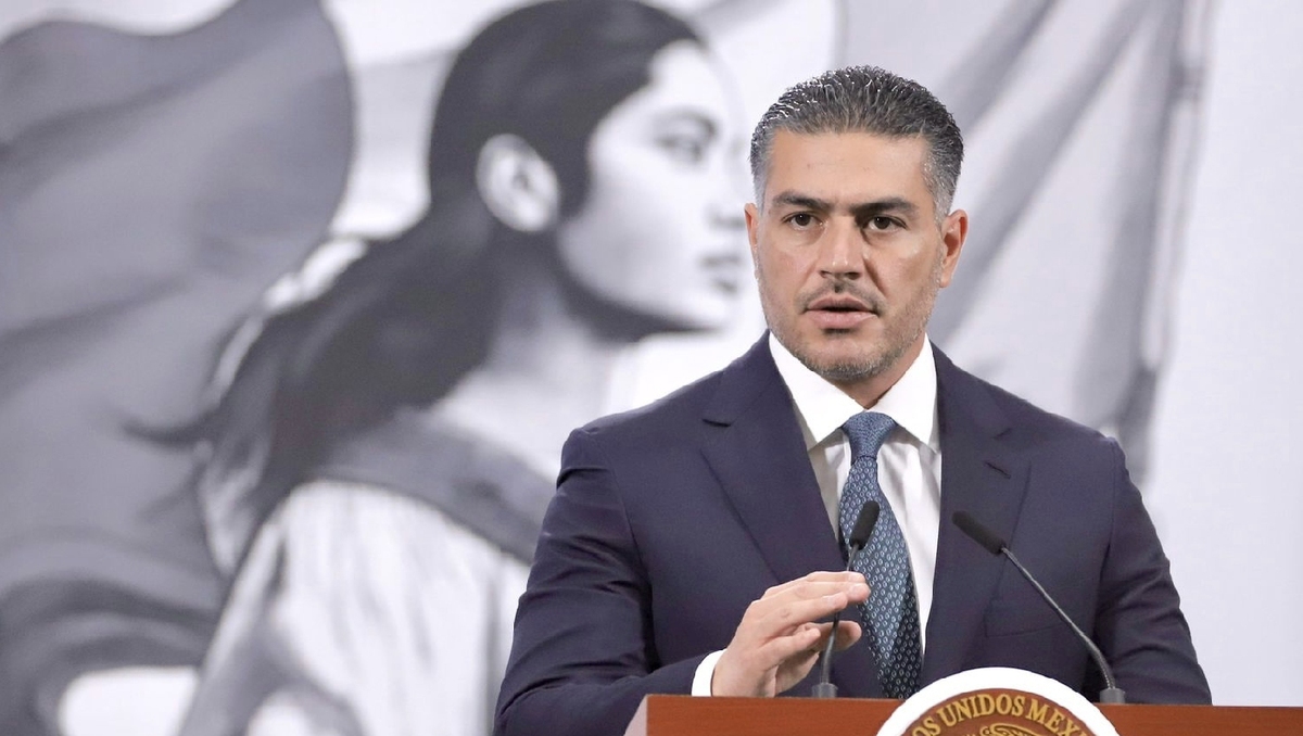 El secretario de Seguridad, Omar García Harfuch, en la conferencia de prensa de la Presidenta. | Ariel Ojeda