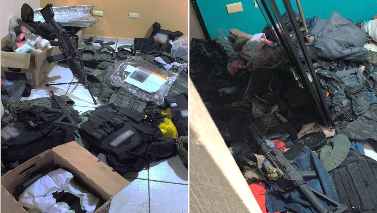 Autoridades aseguraron armas y equipo táctico en Sinaloa. | SSPC