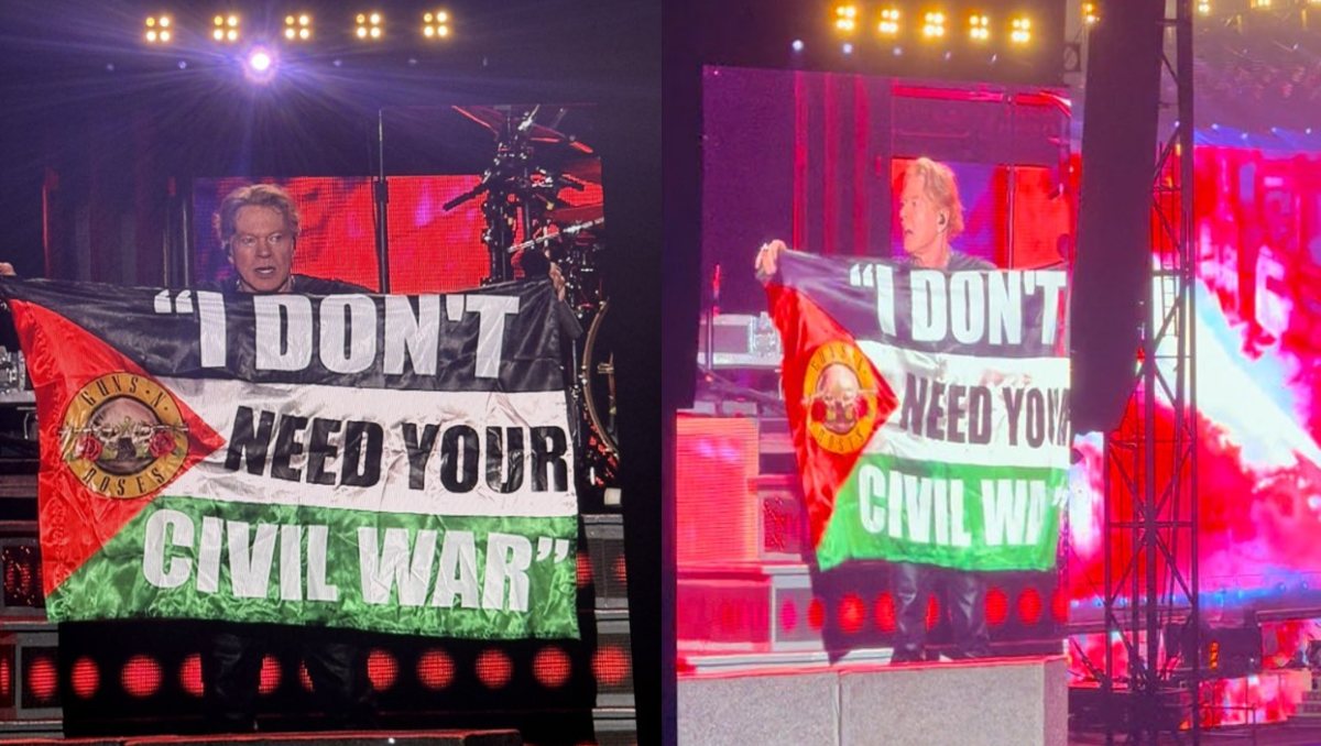 Axl Roses con la bandera de Palestina | Redes sociales