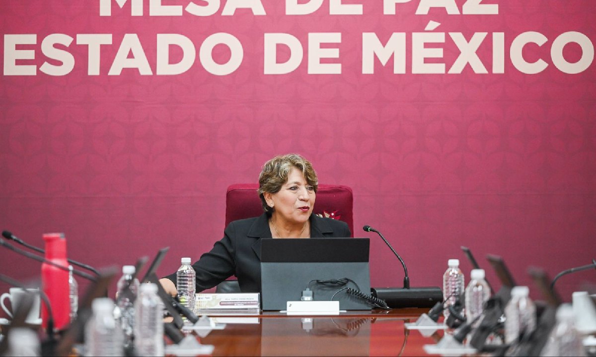 Delfina Gómez destaca que reducción de delitos se logró con coordinación con la SSPC. Foto: (Especial)