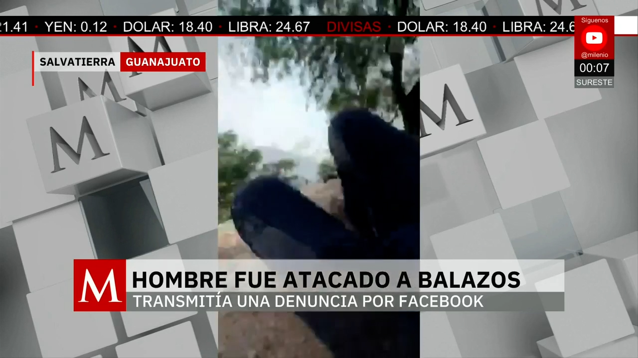 Hombre es atacado a balazos en transmisión en vivo en Guanajuato