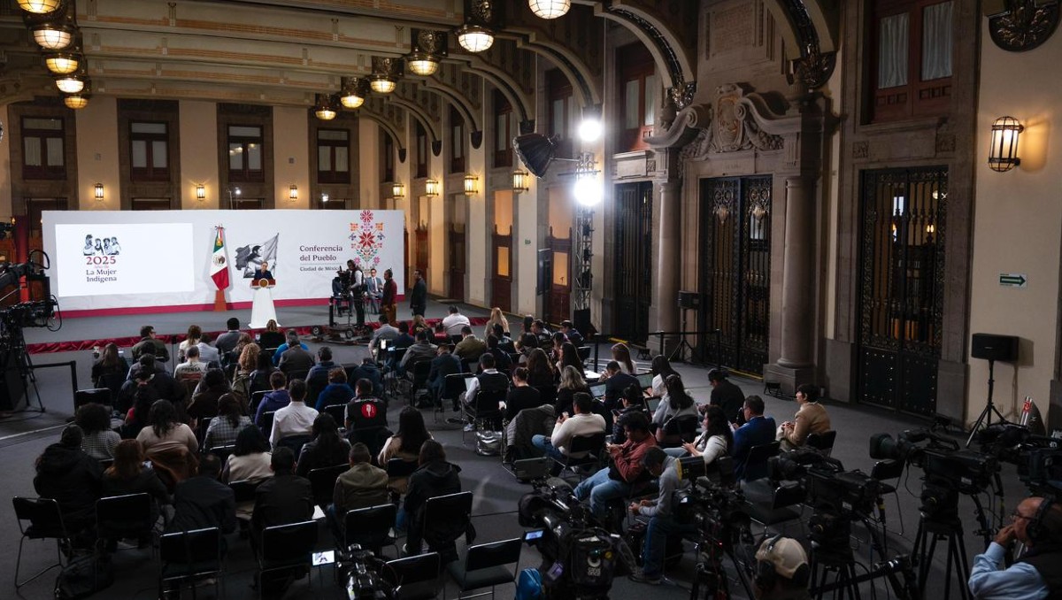 La Presidenta durante la conferencia de prensa matutina hoy 8 de octubre. | Foto: Especial