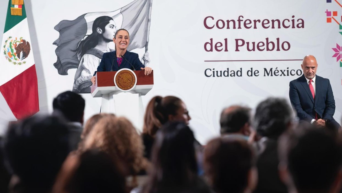 La Presidenta durante la conferencia de prensa matutina hoy 8 de octubre. | Foto: Especial