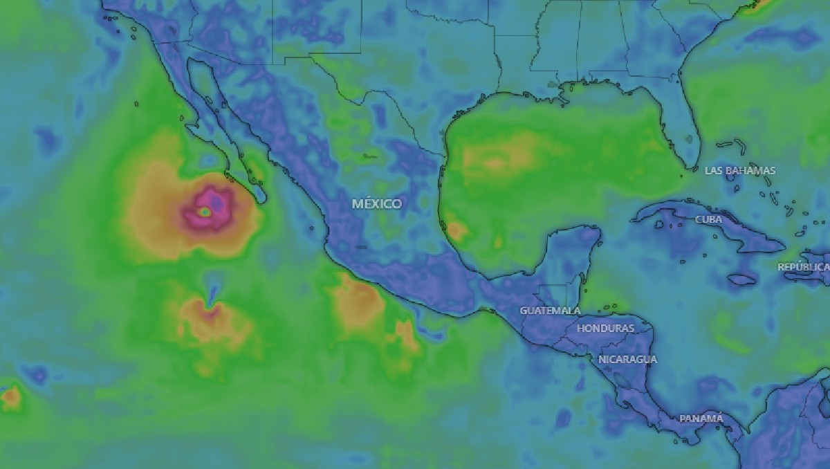 La tormenta tropical 'Priscilla' seguirá afectando principalmente al estado de BCS. | Especial