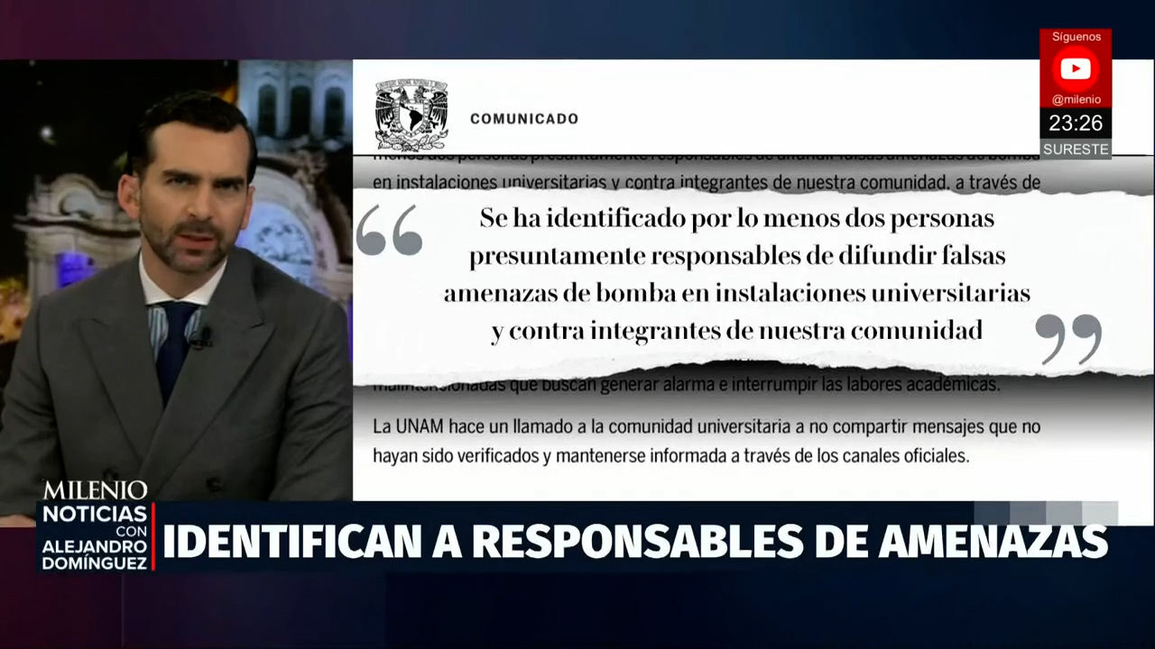 UNAM identifica responsables de amenazas a planteles tras intervención de Policía Cibernética