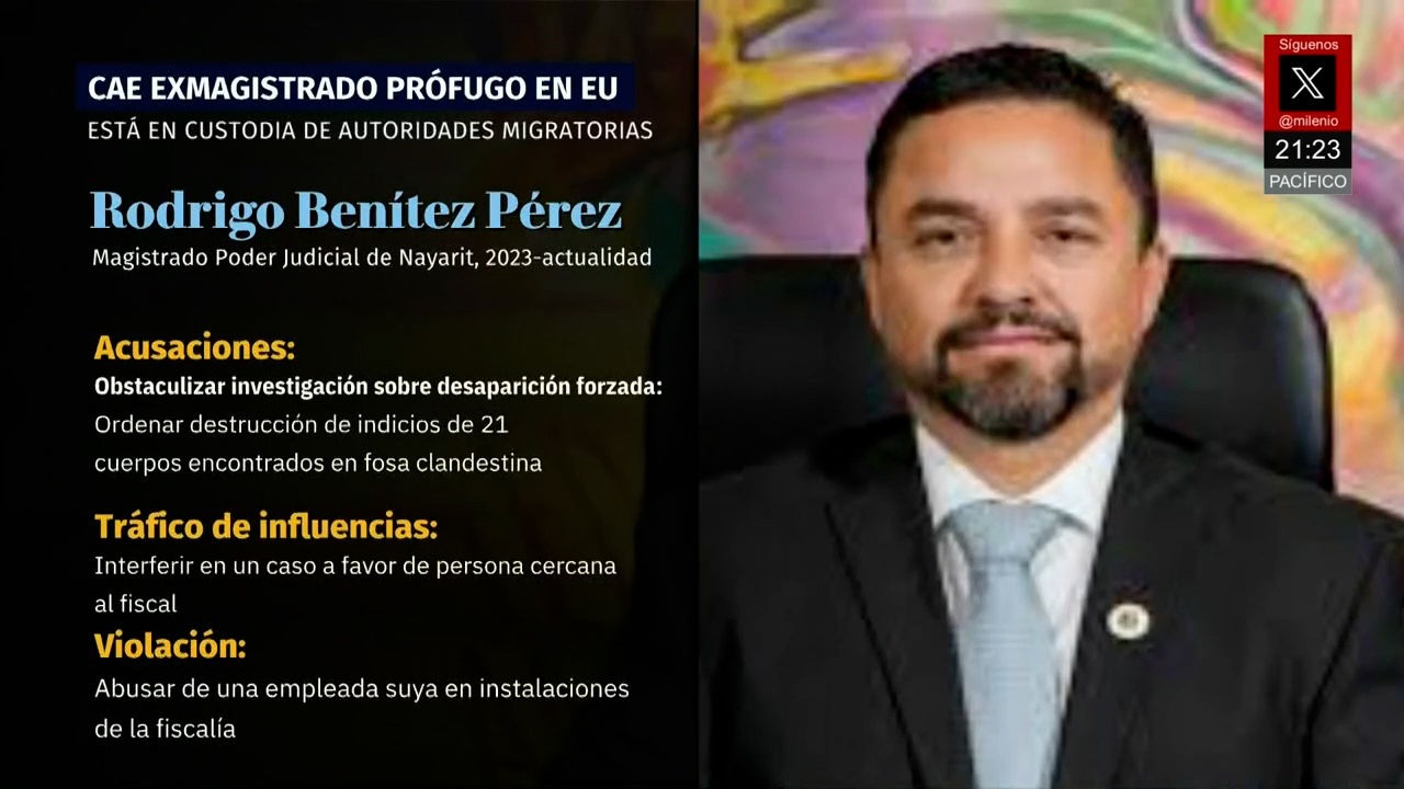 Exmagistrado de Nayarit prófugo es detenido en Estados Unidos por presunta desaparición forzada