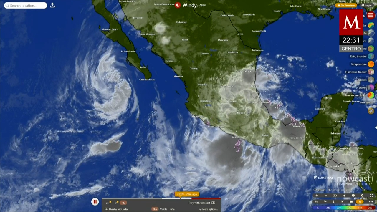 Lluvias fuertes en México causadas por baja presión y monzón Pacífico