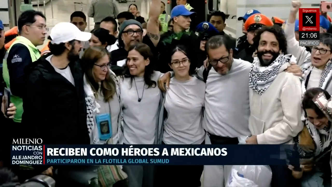 Regresan a México los activistas de la flotilla Global Sumud interceptada por Israel