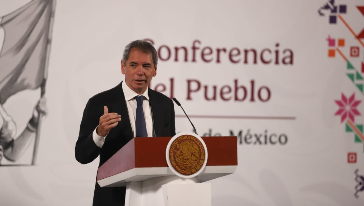 El secretario de Hacienda y Crédito Público durante la conferencia matutina hoy 9 de octubre. | Foto: Javier Ríos