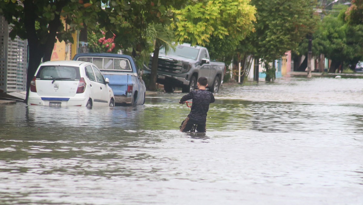 Fuertes lluvias en el sur de Tamaulipas. (Yazmín Sánchez)