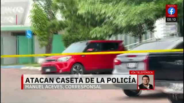 Atacan a balazos una caseta de policía en Sinaloa