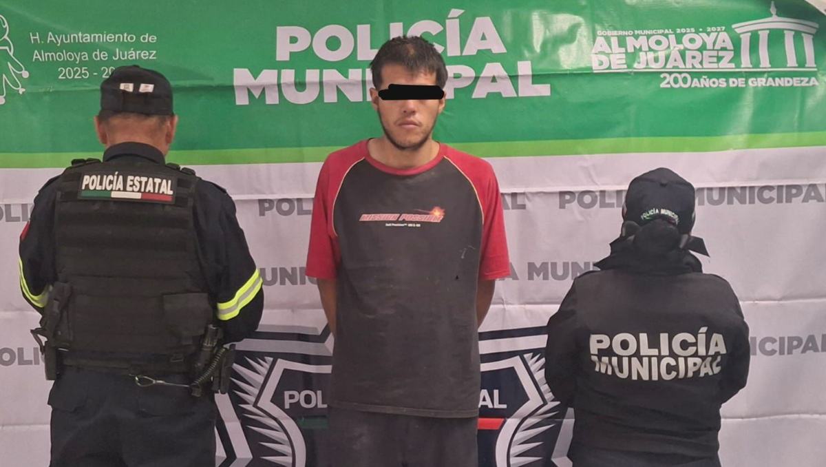 Juan Ángel 'N' de 24 años, fue detenido en Almoloya por presuntamente asaltar a un adulto mayor. Especial
