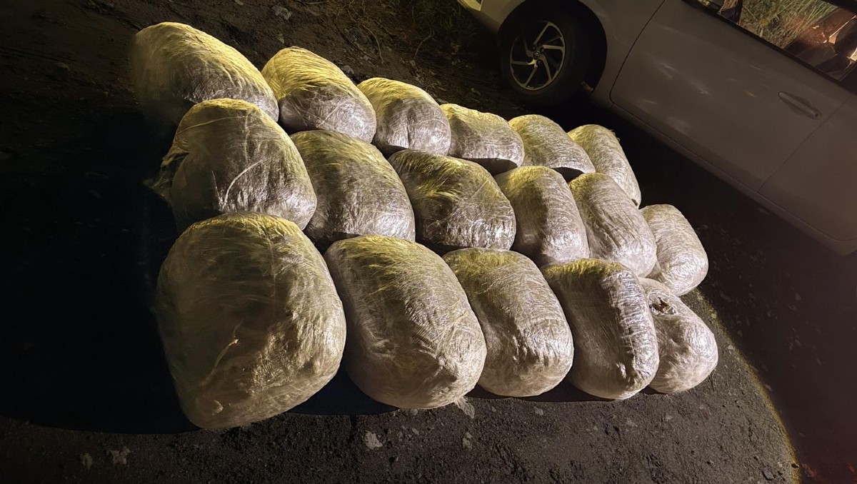 Mariguana asegurada en un automóvil en Tuxpan, Jalisco (Cortesía)