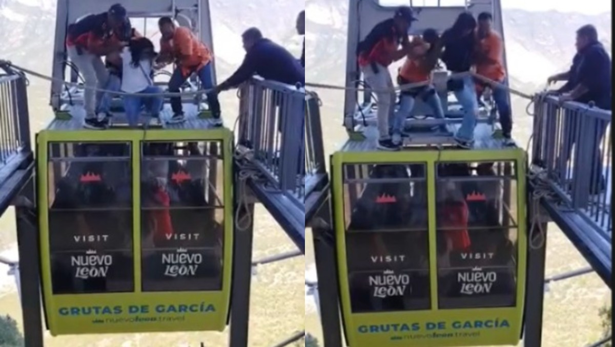 Los visitantes tuvieron que ser desalojados por el techo del vagón. Foto: Especial