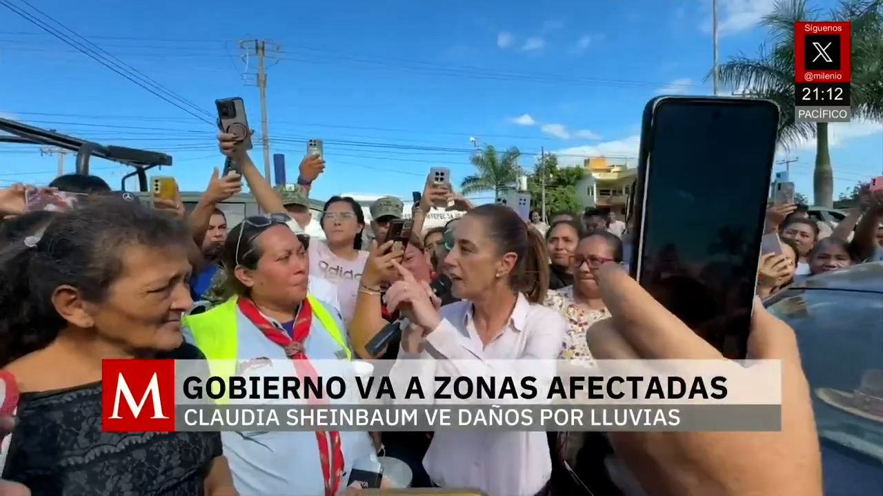 Claudia Sheinbaum recorre zonas afectadas por lluvias en Puebla y Veracruz