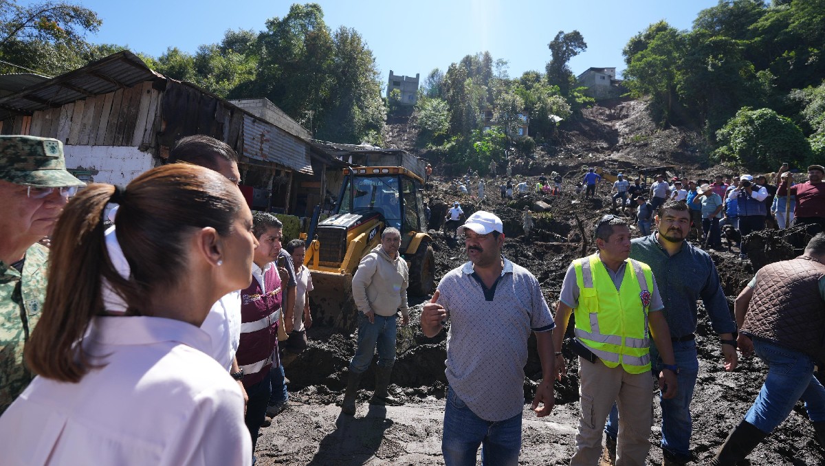 No hay desamparados por lluvias: Claudia Sheinbaum en su visita a Huauchinango, Puebla | Especial