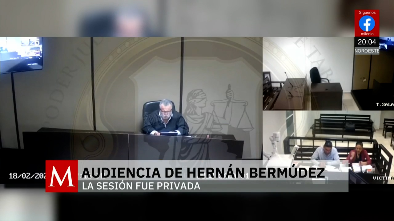 Difunden imágenes de la audiencia de Hernán Bermúdez acusado de delincuencia organizada