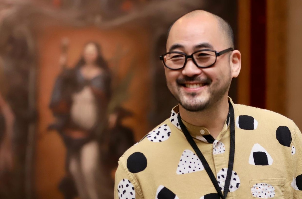 Kaoru Watanabe, percusionista durante entrevista por su participación en el teatro Juárez en FIC 53. Foto: Ariel Ojeda