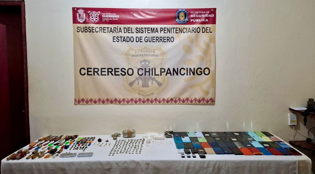 Decomisan drogas, celulares y objetos punzocortantes en el Cereso de Chilpancingo