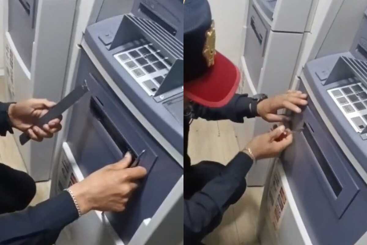 El objeto impedía la salida del dinero en efectivo.
