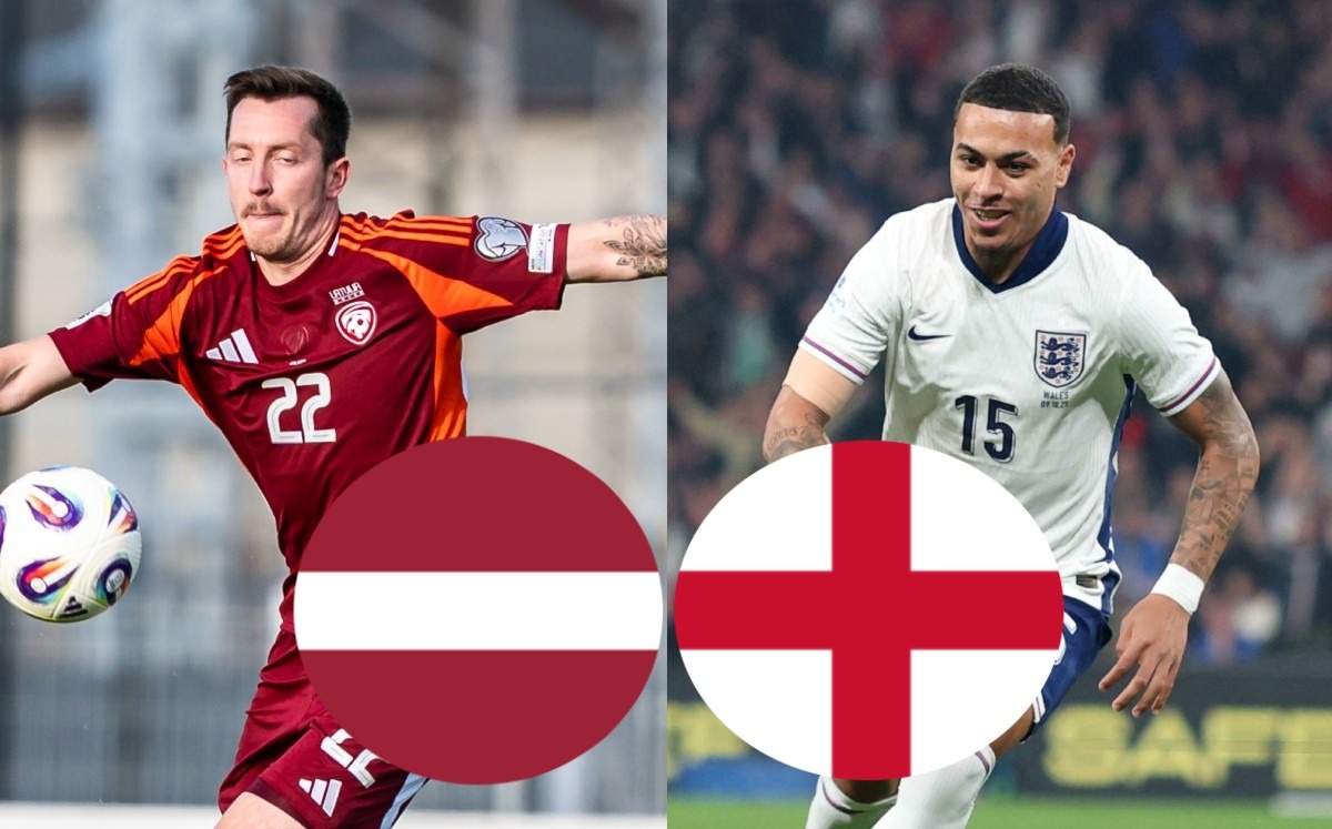 ¿Dónde ver Letonia vs Inglaterra? | Partido HOY de Eliminatorias UEFA (X @kajbumba/Reuters)