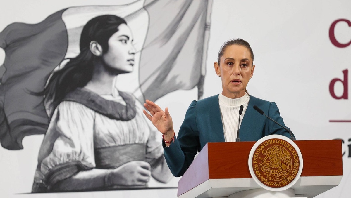 La Presidenta en su conferencia mañanera del 13 de octubre en el Salón de Tesorería de Palacio Nacional. | Cuartoscuro