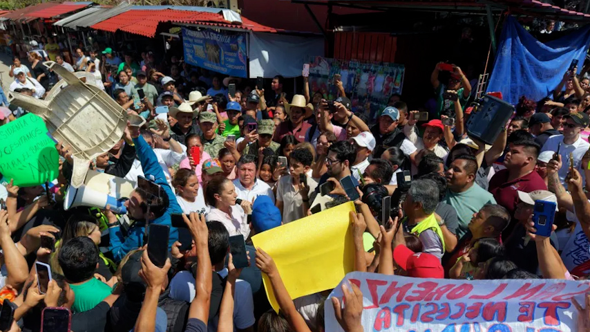 Sheinbaum desde Poza Rica: “A nadie se le dejará desamparado” tras las lluvias