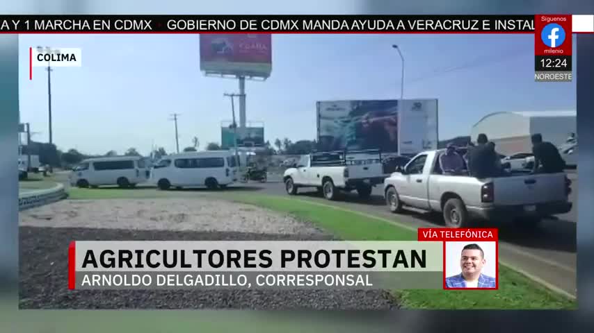 Agricultores de Tecomán se suman a la manifestación nacional de productores
