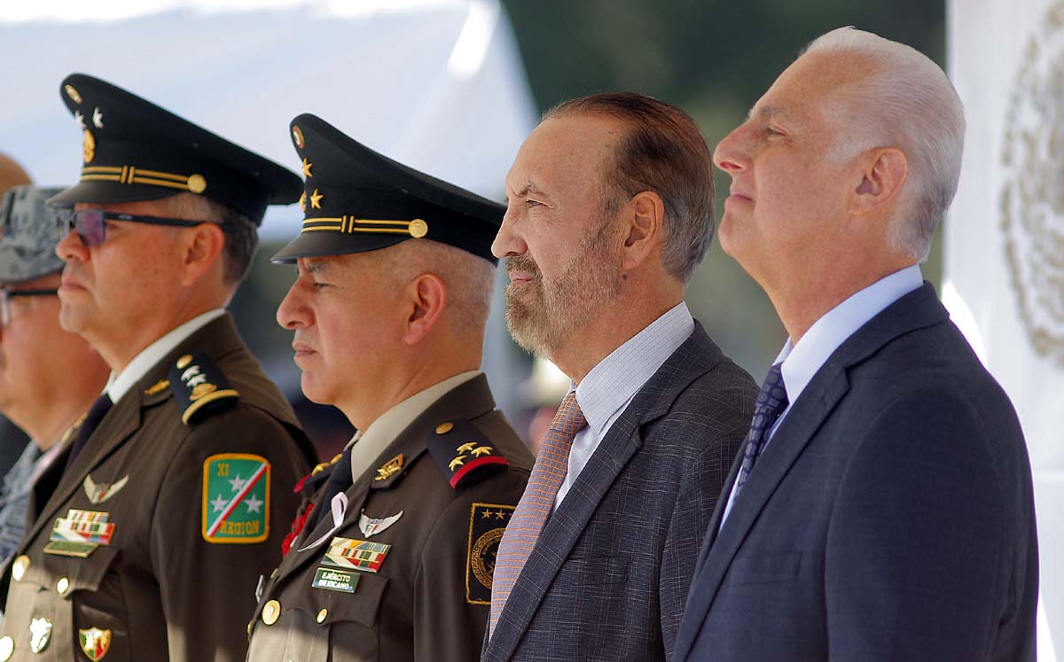 El alcalde mencionó la inversión durante la Toma de Posesión y Protesta del Coronel Omar León Arroyo. l Manuel Guadarrama