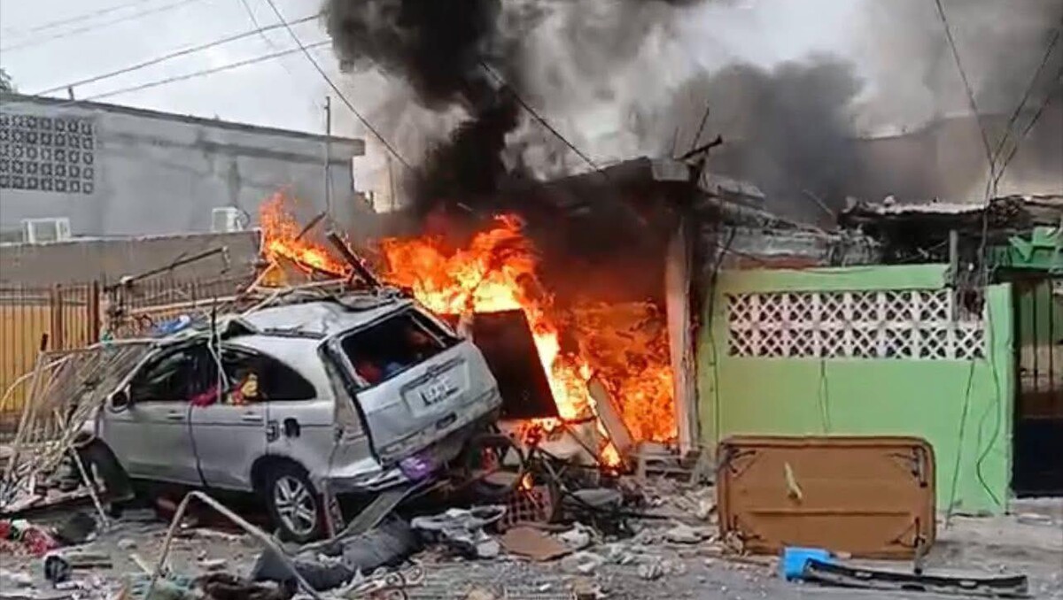 Incendio y explosión en una casa de Nuevo Laredo