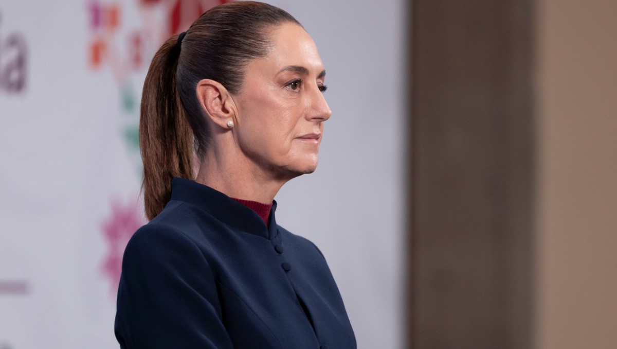 La Presidenta durante la conferencia de prensa matutina hoy 14 de octubre. | Foto: Especial