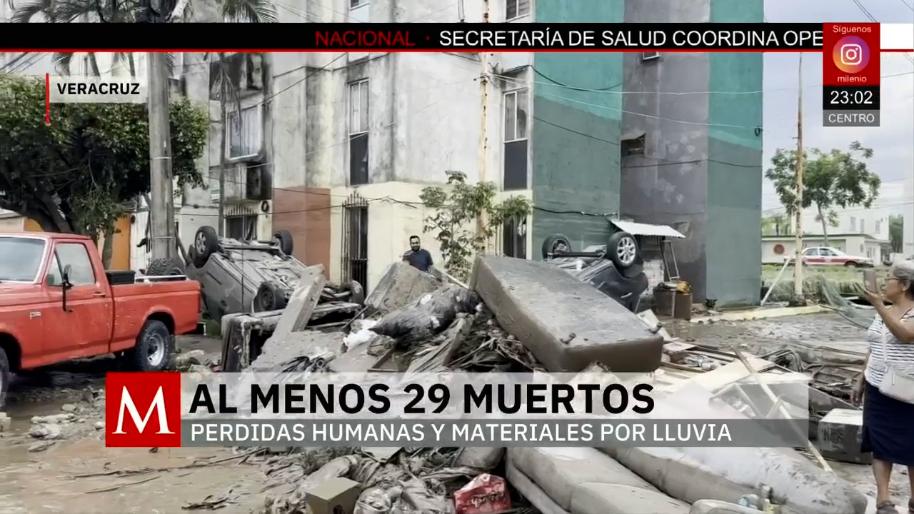 Veracruz vive graves inundaciones en colonias como Las Gaviotas y Las Naranjas