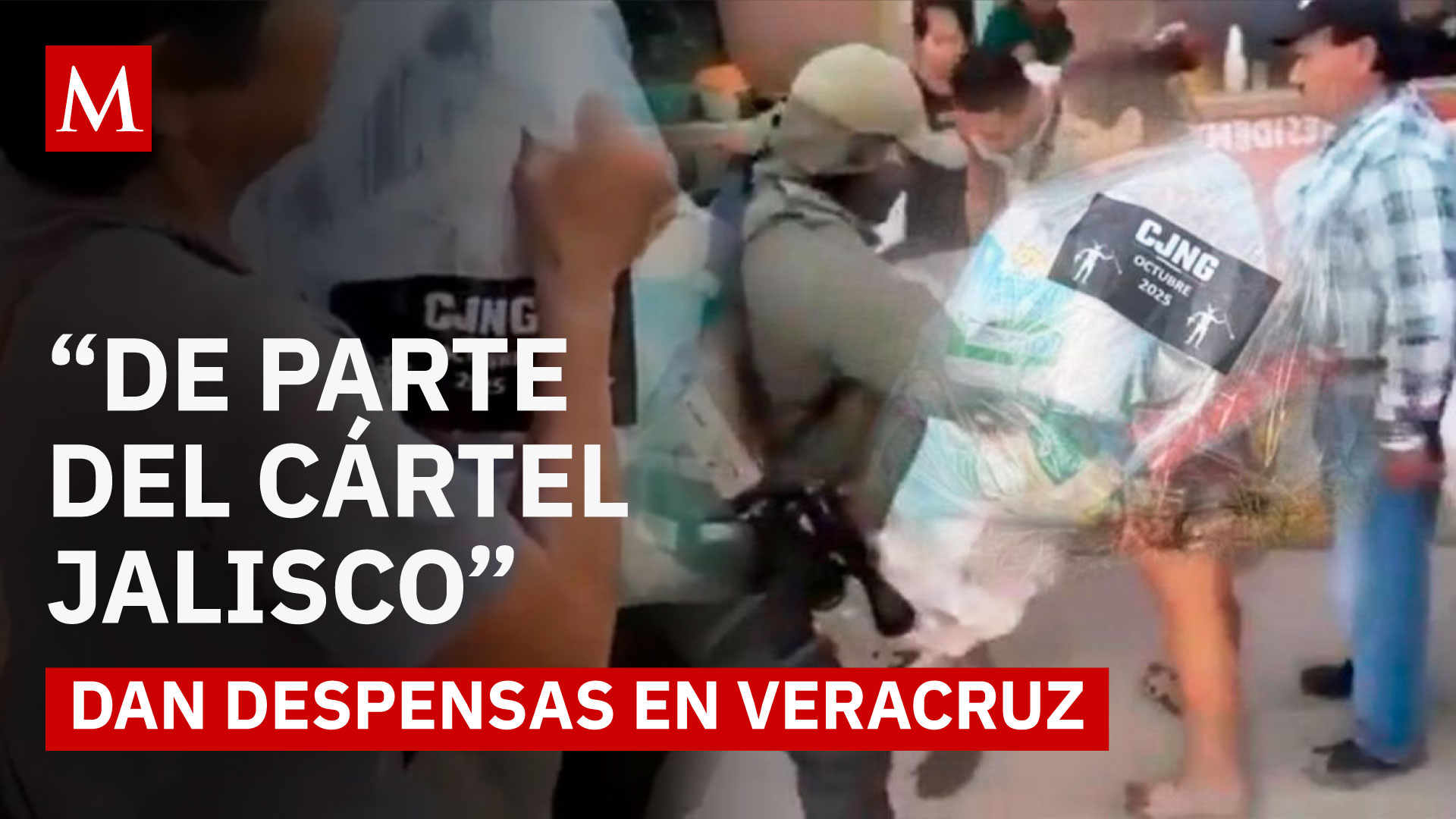 CJNG en acción: vecinos de Tihuatlán reciben ayuda inesperada tras lluvias en Veracruz