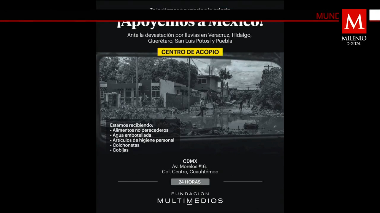 Colecta de víveres en Grupo Multimedios para apoyar a damnificados de Veracruz