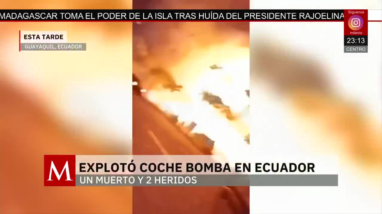 Explota un coche bomba en Ecuador; revelan video | Paola Barquet, 14 de octubre de 2025