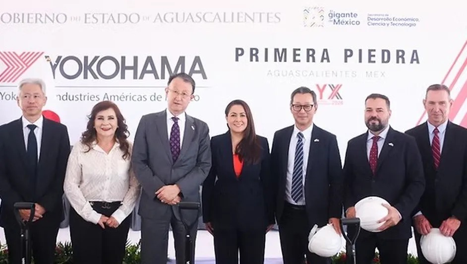 Gobernadora de Aguascalientes encabeza arranque de expansión de Yokohama