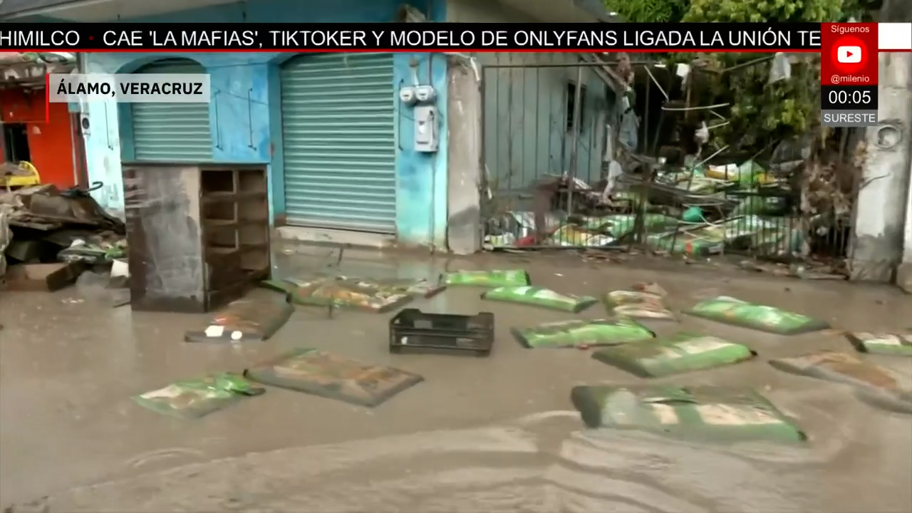 Habitantes de El Álamo en Veracruz denuncian vivir bajo el lodo tras lluvias