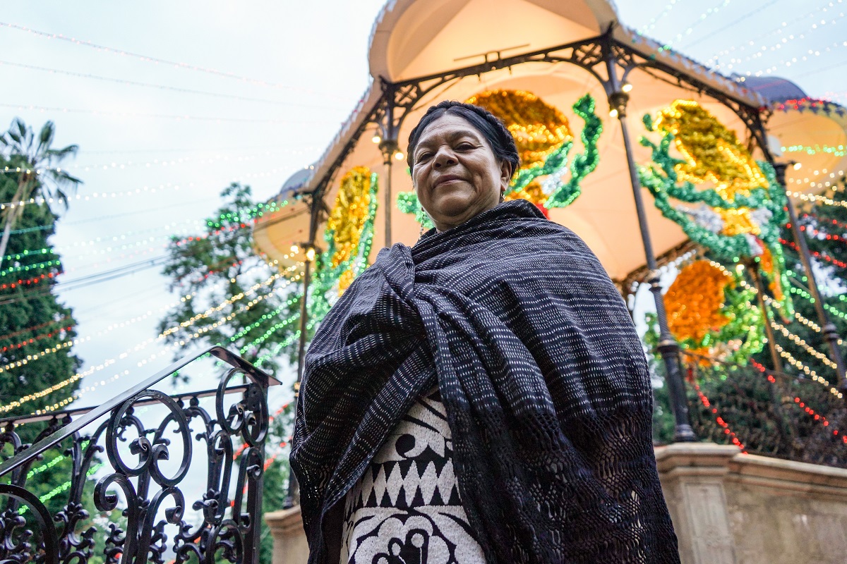 Juana Hernández López, secretaria de Interculturalidad, Pueblos y Comunidades Indígenas y Afromexicanas. (Leslie Cruz)